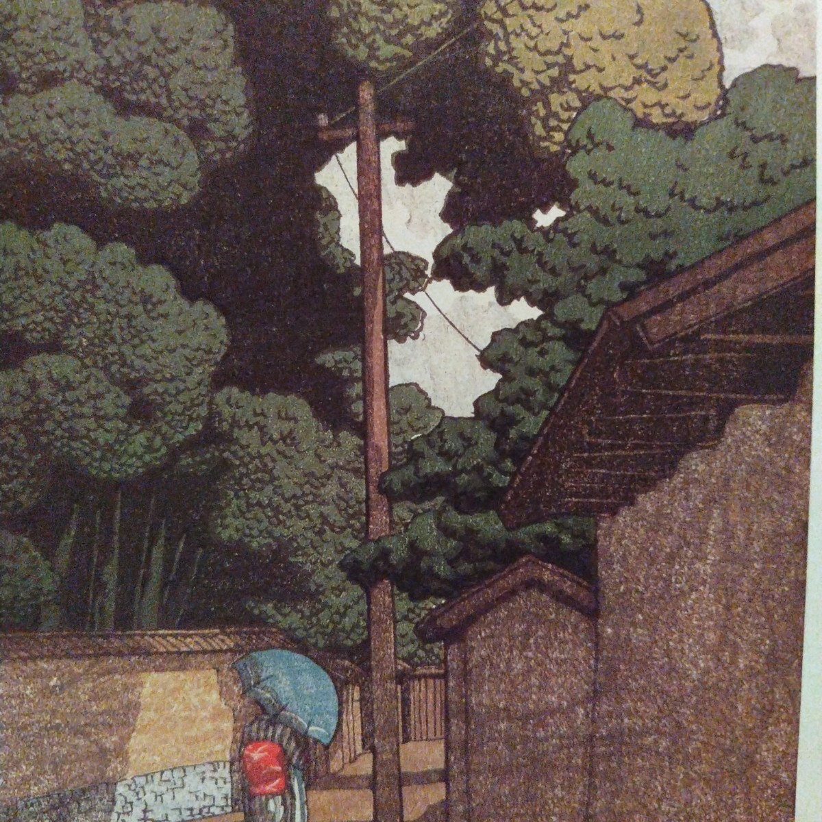 川瀬巴水　金沢下本多町　大正10年 こころの風景　印刷物　36cm×24cm　 木版画　アンティーク　ビンテージ　印刷物　同梱不可_8