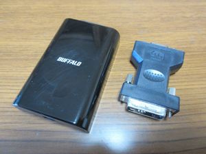 【中古①】Buffalo GX-DVI/U2C USB to DVI to VGA ディスプレイ増設アダプター