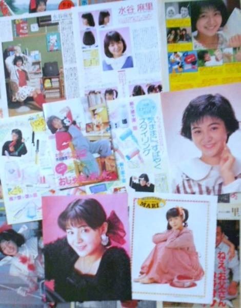 水谷麻里 (漫画家 江口寿史氏夫人)歌手時代fanclub会報3冊限定1セット ♪水谷麻里切り抜き！江口寿史妻元アイドル資生堂イメージガール