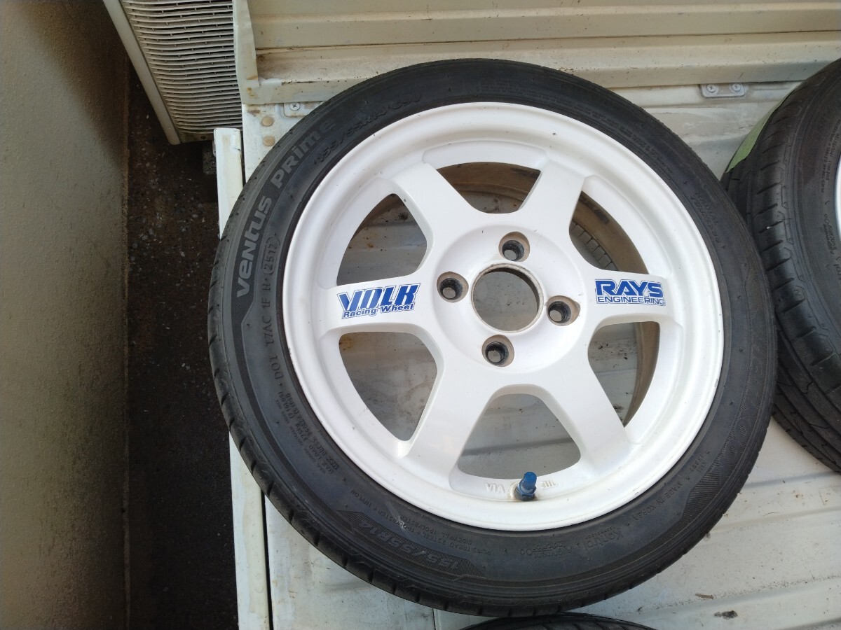 RAYS VOLK RACING TE37 14×5.0J 4H PCD100 +35 2本 Rays Volk