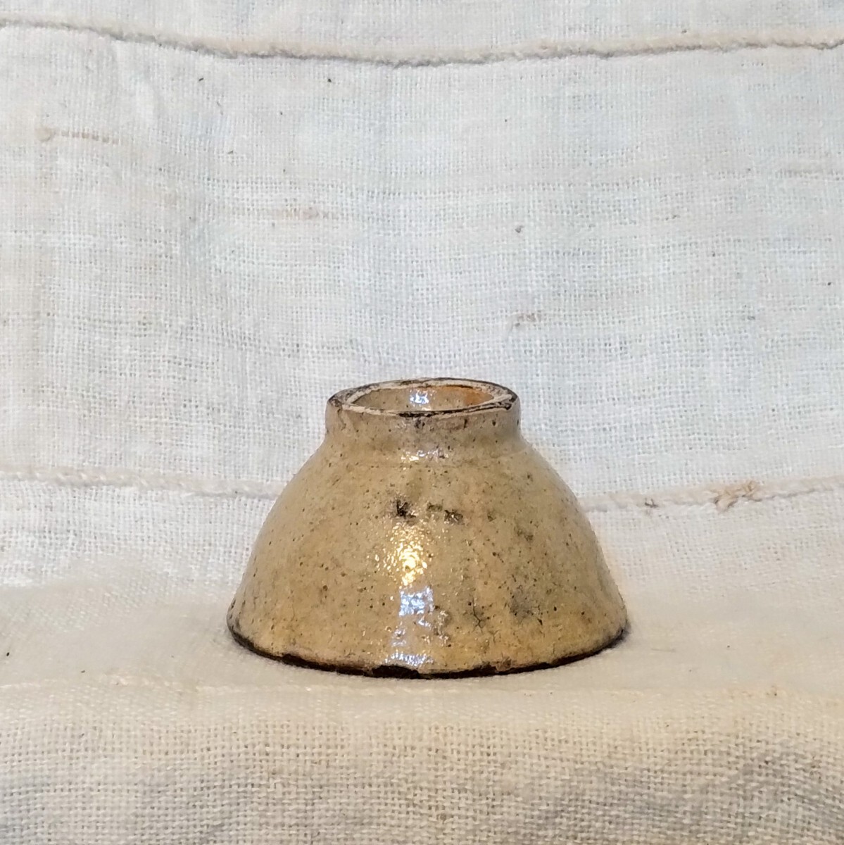 壺屋焼 金城次郎 壺屋時代 白マカイぐい呑 検) 金城次郎窯 酒器 盃