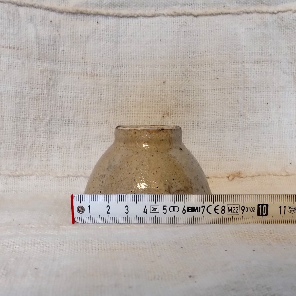 壺屋焼 金城次郎 壺屋時代 白マカイぐい呑 検) 金城次郎窯 酒器 盃