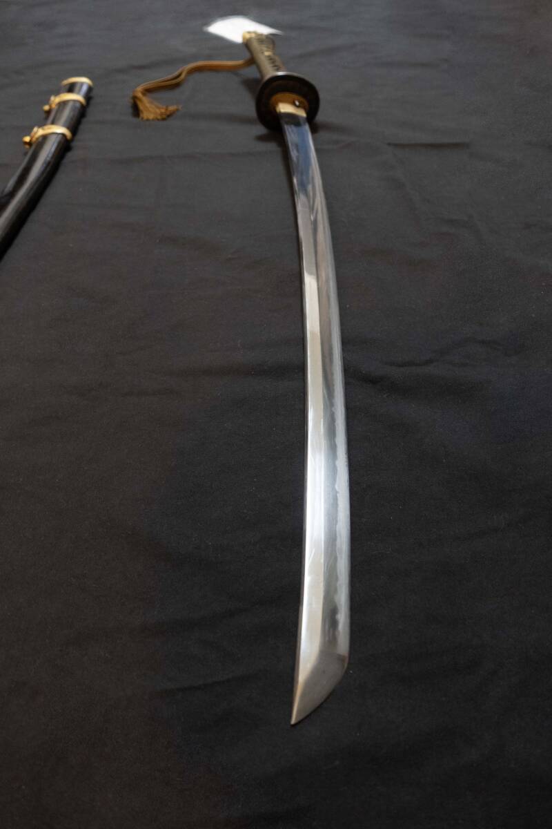 極美品.高級将校所持品.旧日本海軍太刀型軍刀.濃州住宗忠鍛之.鮫研出鞘.八枚切羽.拵刀剣刀装具_3