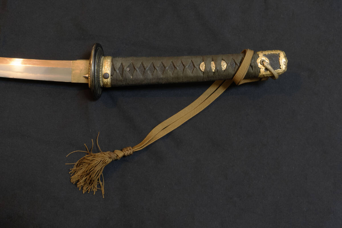 極美品.高級将校所持品.旧日本海軍太刀型軍刀.濃州住宗忠鍛之.鮫研出鞘.八枚切羽.拵刀剣刀装具_6