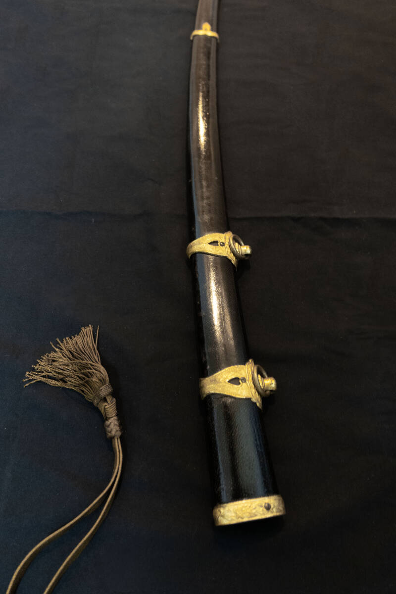 極美品.高級将校所持品.旧日本海軍太刀型軍刀.濃州住宗忠鍛之.鮫研出鞘.八枚切羽.拵刀剣刀装具_8