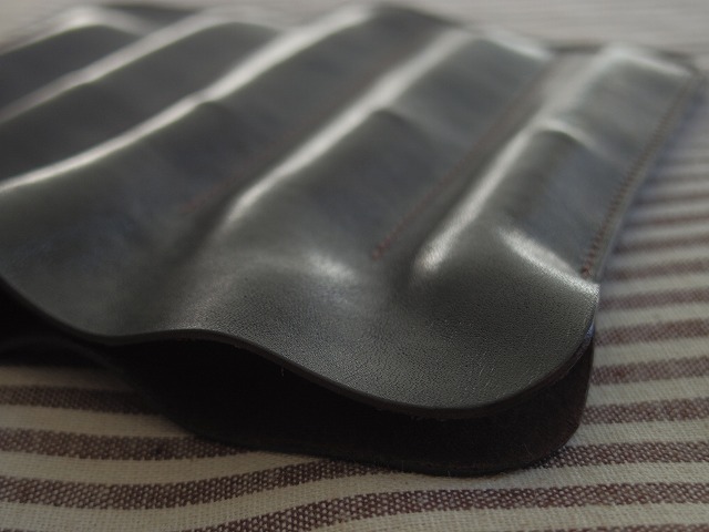 ■■ハンドメイド 革ジャン用の革で作った 本革5本ペンシース■■【黒】012_5