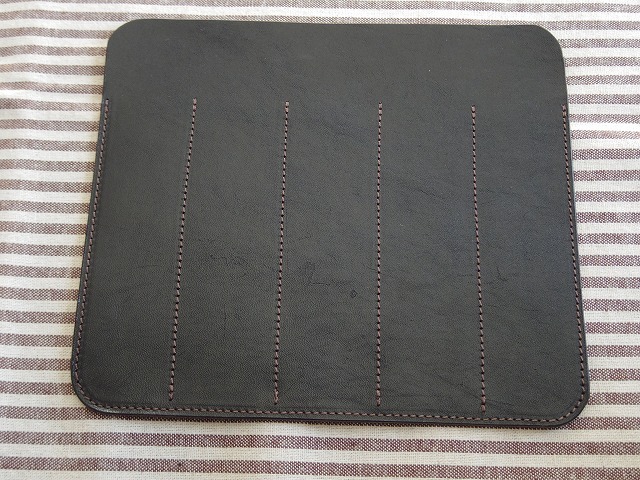 ■■ハンドメイド 革ジャン用の革で作った 本革5本ペンシース■■【黒】012_7