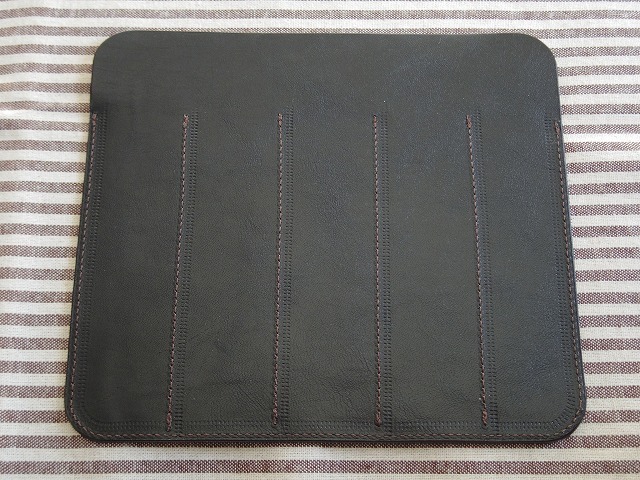■■ハンドメイド 革ジャン用の革で作った 本革5本ペンシース■■【黒】012_8