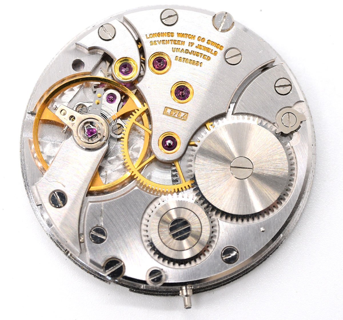 △LONGINES ロンジン Cal.L878.4 ムーブメント 文字盤 懐中時計 部品 