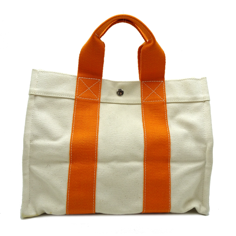飯能本店］HERMES エルメス ボラボラ PM トートバッグ コットン