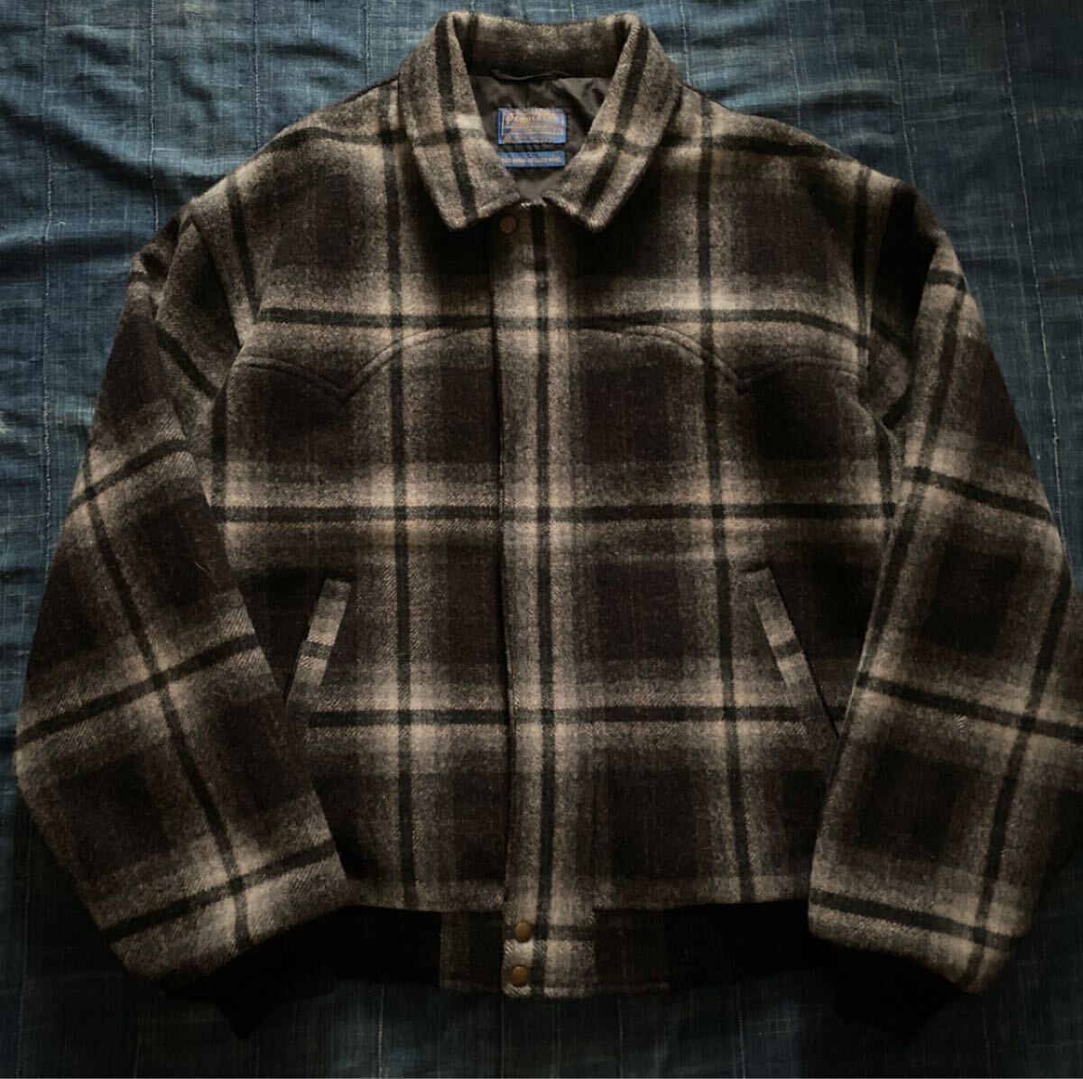 Special 70s PENDLETON 黒×白 オンブレ Thinsulate wool jacket
