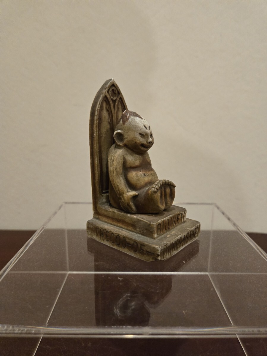 ビンテージ ビリケン USA 陶器製 BILLIKEN アンティーク 当時物 オブジェ 縁起物 時代物 ビリケン像 福の神 幸運の神 希少_2