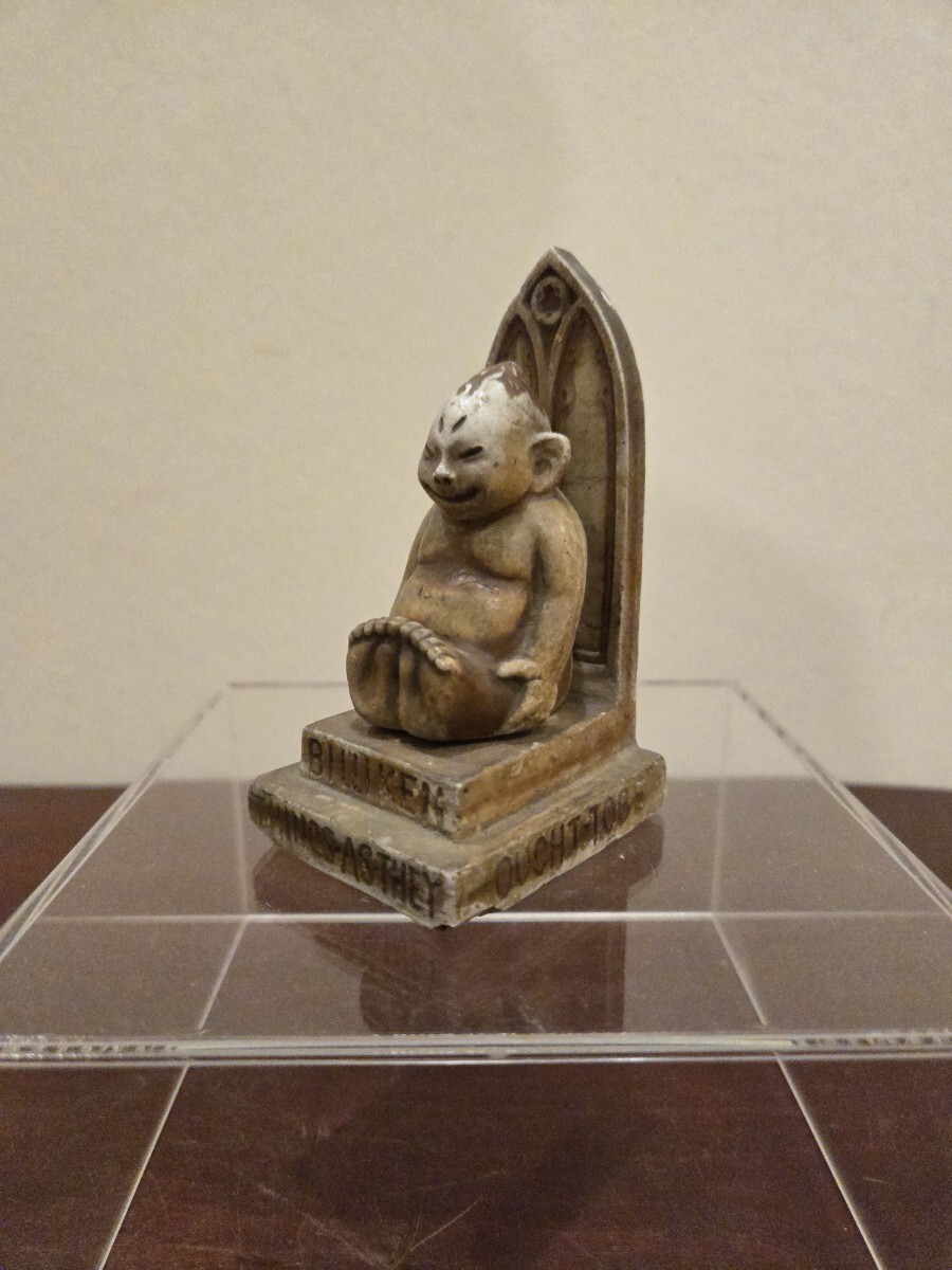 ビンテージ ビリケン USA 陶器製 BILLIKEN アンティーク 当時物 オブジェ 縁起物 時代物 ビリケン像 福の神 幸運の神 希少_4