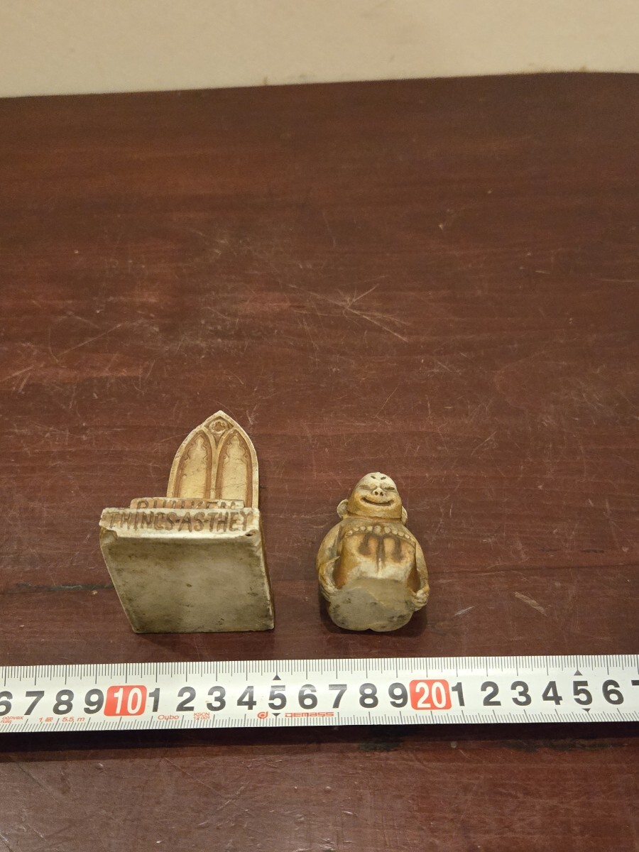 ビンテージ ビリケン USA 陶器製 BILLIKEN アンティーク 当時物 オブジェ 縁起物 時代物 ビリケン像 福の神 幸運の神 希少_9