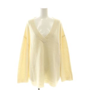 デミリー DEMYLEE Vネックニット セーター 長袖 S アイボリー /DO ■OS レディース