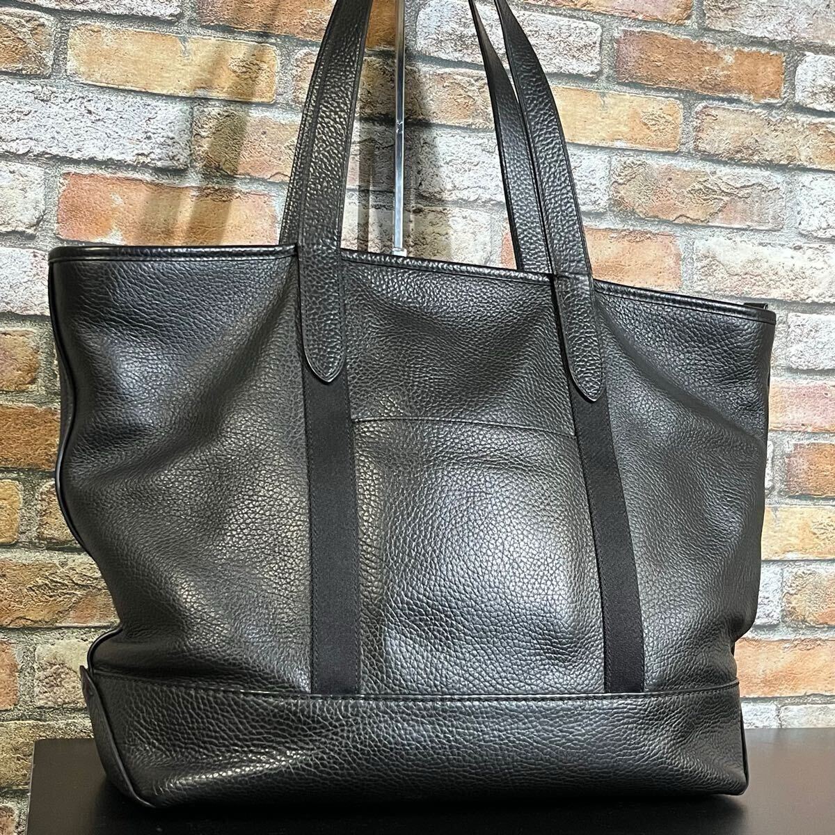 状態良!! A4可 COACH コーチ ビジネス トートバッグ メンズ レザー