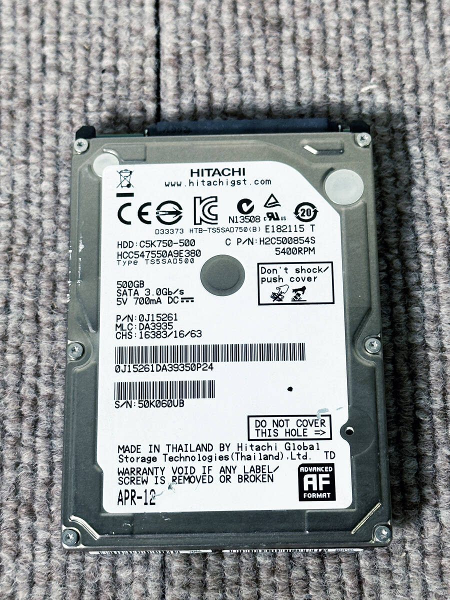 ★ 中古★8個セット★2.5インチ HDD SATA 250GB～500GB /日立/東芝/HGST/FUJITSU【HDD まとめ】E8F3_2