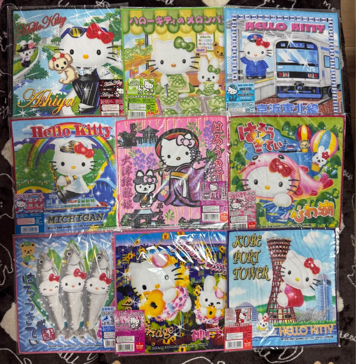 ◇ ご当地 限定 ハローキティ プチタオル ミニタオル ハンドタオル