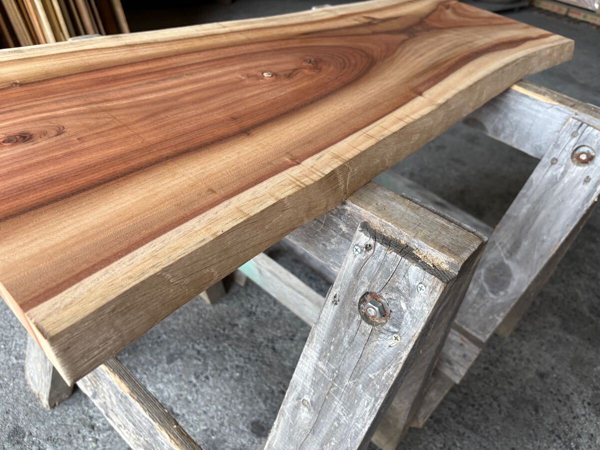 No.24 楠 クス 耳付き 皮付き 自然乾燥材 厚30×幅305～400×長960㎜ プレナー加工済 家具 DIY リノベ カウンター_10