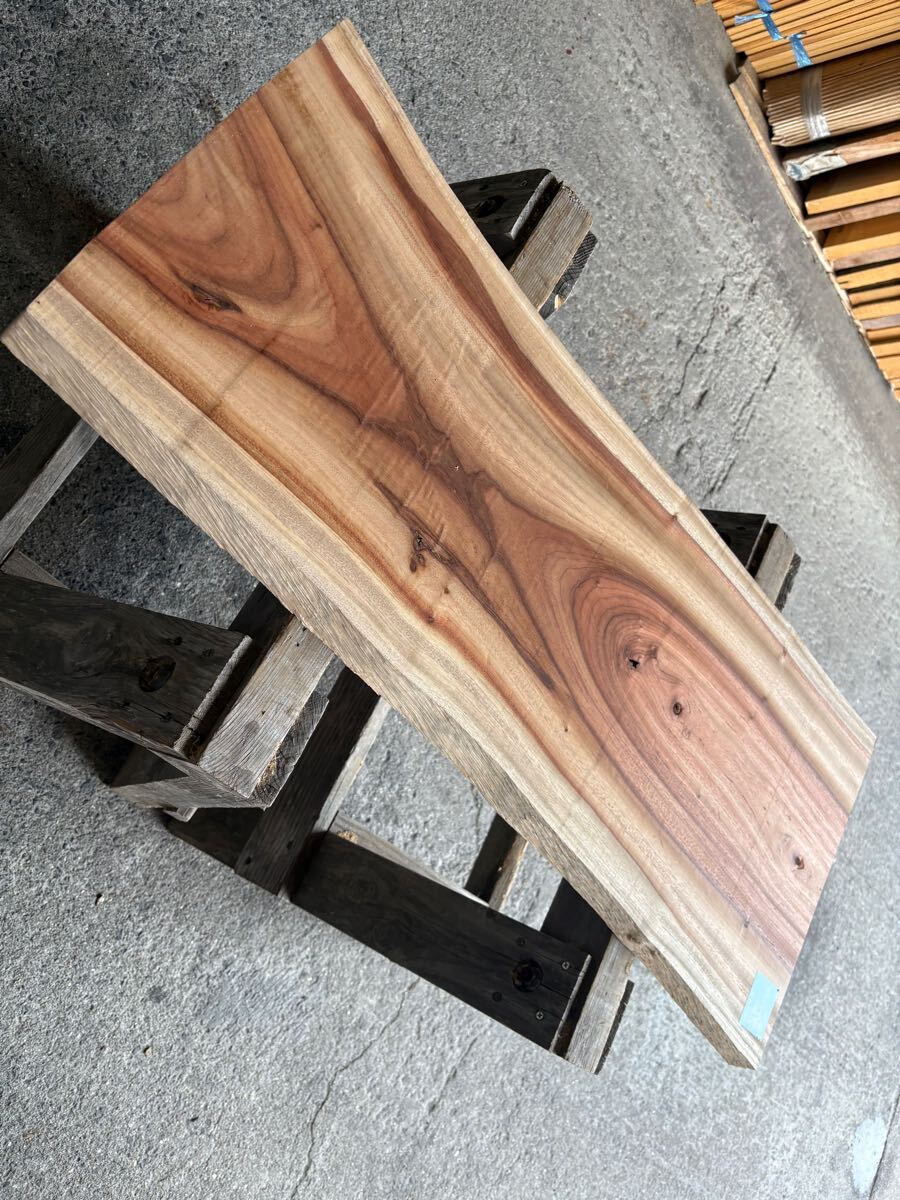 No.24 楠 クス 耳付き 皮付き 自然乾燥材 厚30×幅305～400×長960㎜ プレナー加工済 家具 DIY リノベ カウンター_2