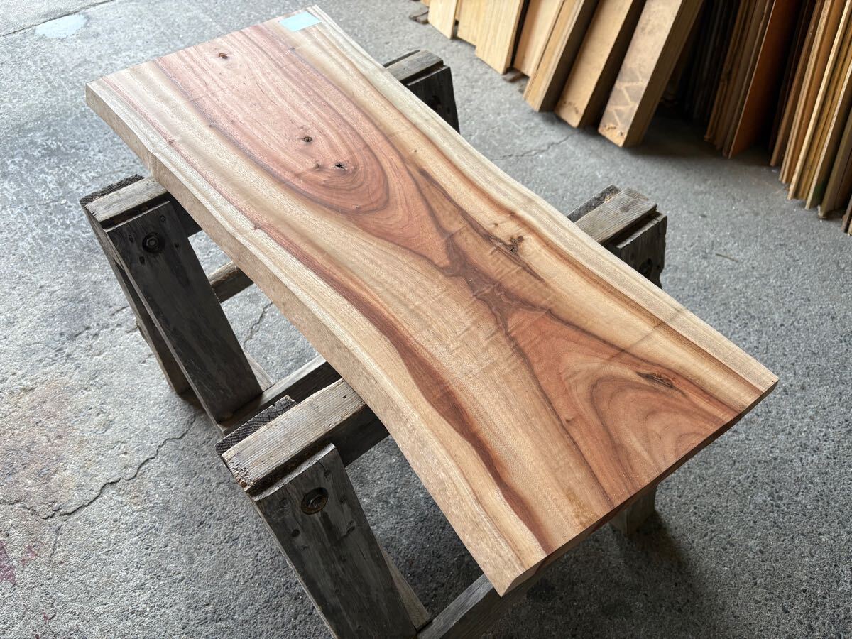 No.24 楠 クス 耳付き 皮付き 自然乾燥材 厚30×幅305～400×長960㎜ プレナー加工済 家具 DIY リノベ カウンター_3