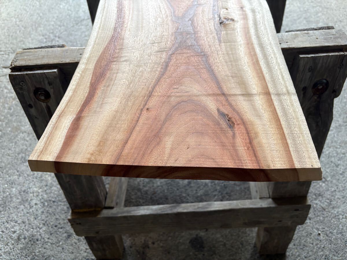 No.24 楠 クス 耳付き 皮付き 自然乾燥材 厚30×幅305～400×長960㎜ プレナー加工済 家具 DIY リノベ カウンター_6