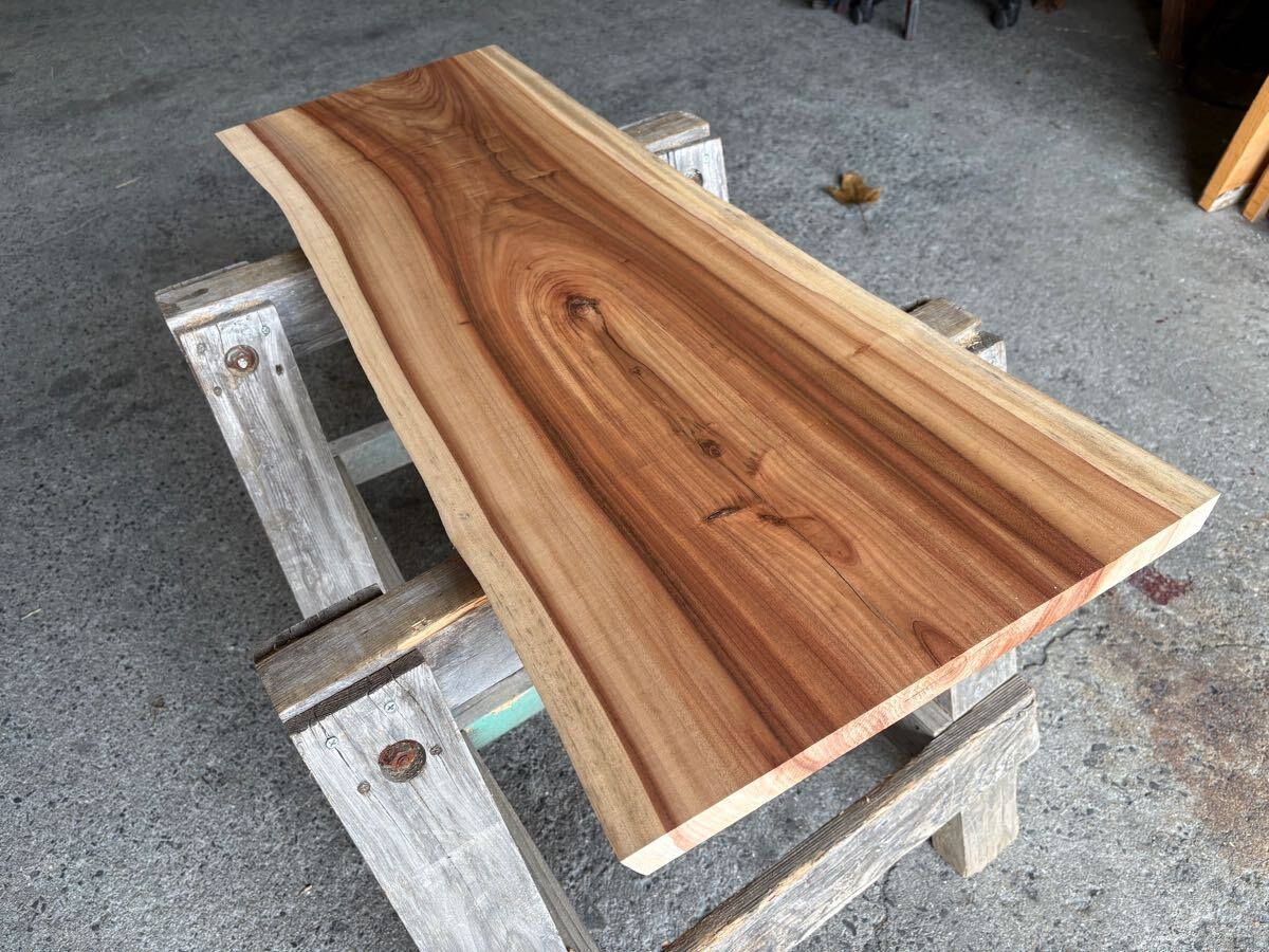 No.24 楠 クス 耳付き 皮付き 自然乾燥材 厚30×幅305～400×長960㎜ プレナー加工済 家具 DIY リノベ カウンター_7