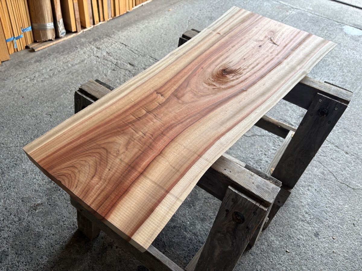 No.24 楠 クス 耳付き 皮付き 自然乾燥材 厚30×幅305～400×長960㎜ プレナー加工済 家具 DIY リノベ カウンター_8