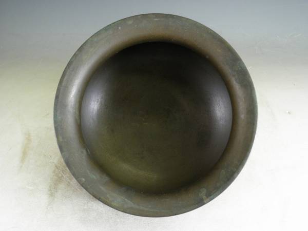 ◆唐銅エフゴ渦巻文建水◆_2