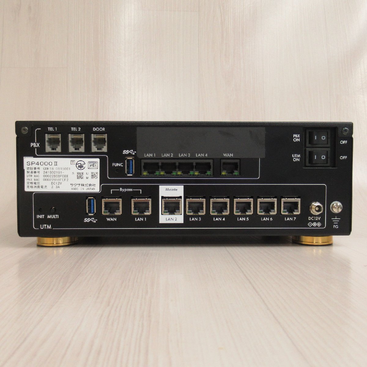 SAXA SP4000Ⅱ UTM一体型 IP-PBX ライセンス期限 2029年05月01日 キレイめ 保証有 SP005_4