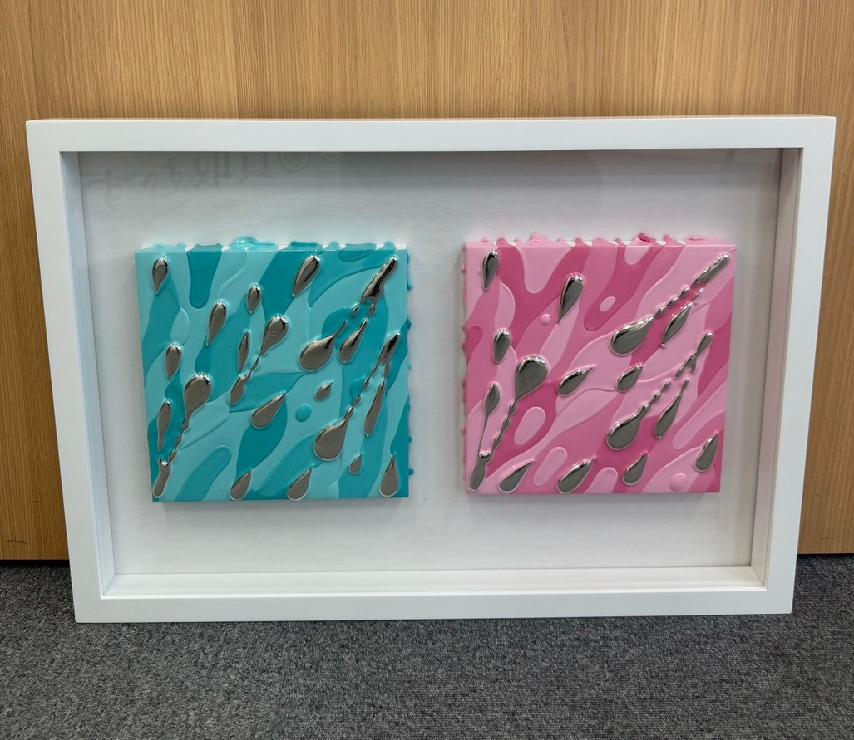 池内信介 ミクストメディア Untitled サムホールスクエアPink 絵画 池内信介 ミクストメディア Untitled サムホールスクエアPink 絵画