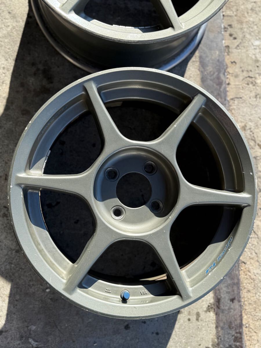 1円スタート！ 軽量ホイール P1レーシング 15インチ 7j +38 PCD100 4