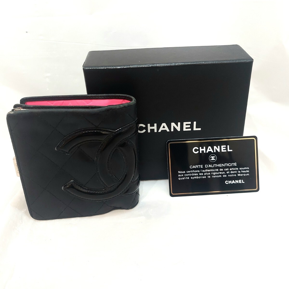 ココマーク シャネル CHANEL 長財布 キャビアスキン ブラック - 19 