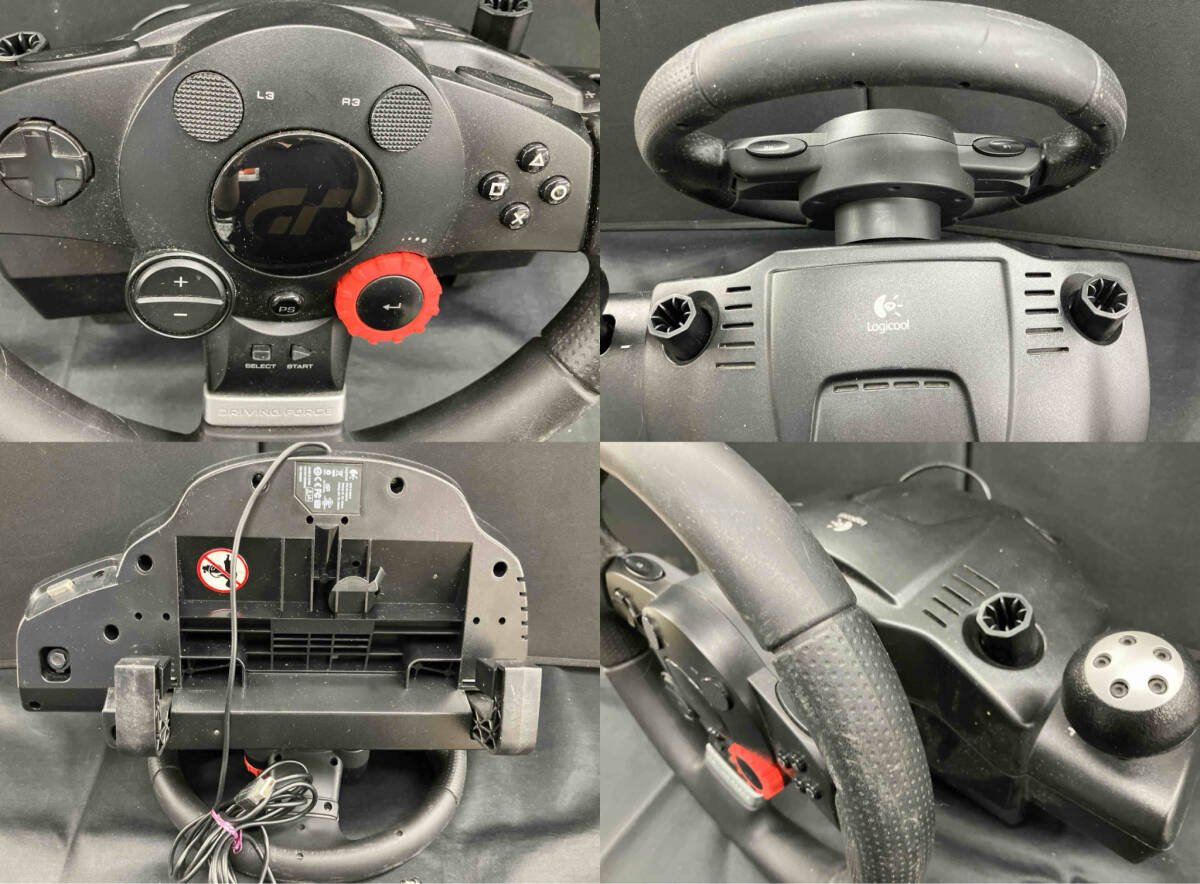 動作確認済 ※激しい箱傷み、使用感あり。PS3 ロジクール ドライビング 