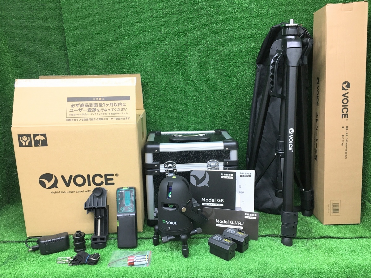 豊富な，高品質 ⑥ 品 VOICE ヴォイス フルライン グリーンレーザー墨出し器 Bluetooth連動 Model-G8 + Model-GJ + Model-T 本体+受光器+三脚セット(光学測定器)｜売買されたオークション情報、yahooの商品情報をアーカイ 光学測定器