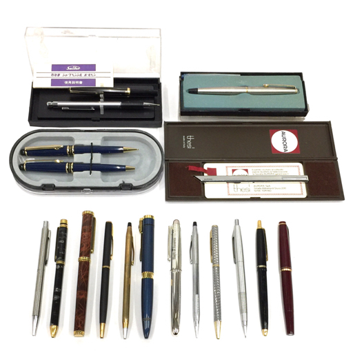 モンブラン ペン先刻印なし 万年筆 他 クロス プラチナ 等 ボールペン シャーペン 筆記用具 18点セット 現状品_1
