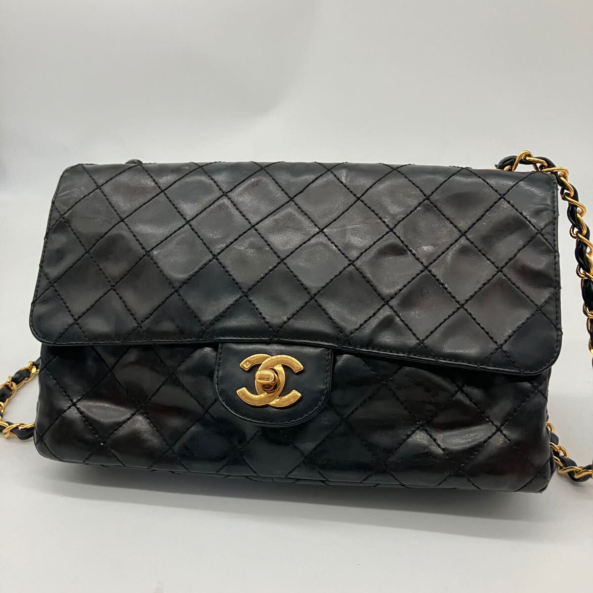 希少 美品 CHANEL シャネル マトラッセ ココマーク チェーンショルダー
