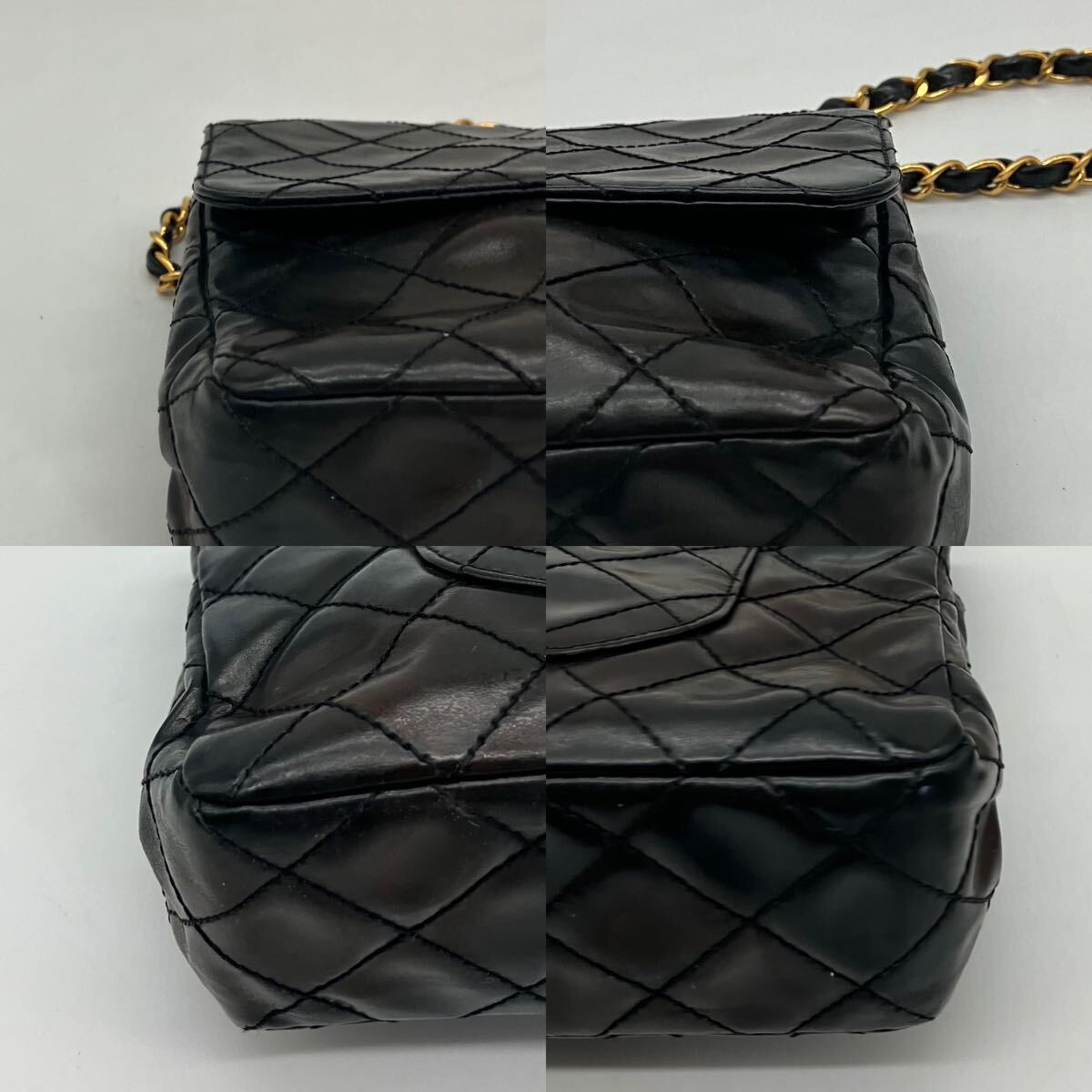 希少 美品 CHANEL シャネル マトラッセ ココマーク チェーンショルダー 