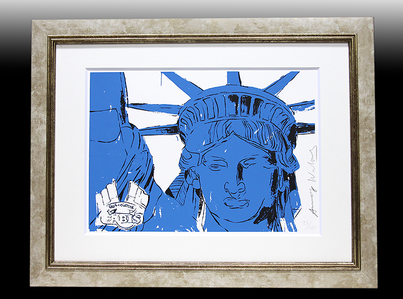 アンディ・ウォーホル 直筆サイン シルク 証明書「Lady Liberty 自由の