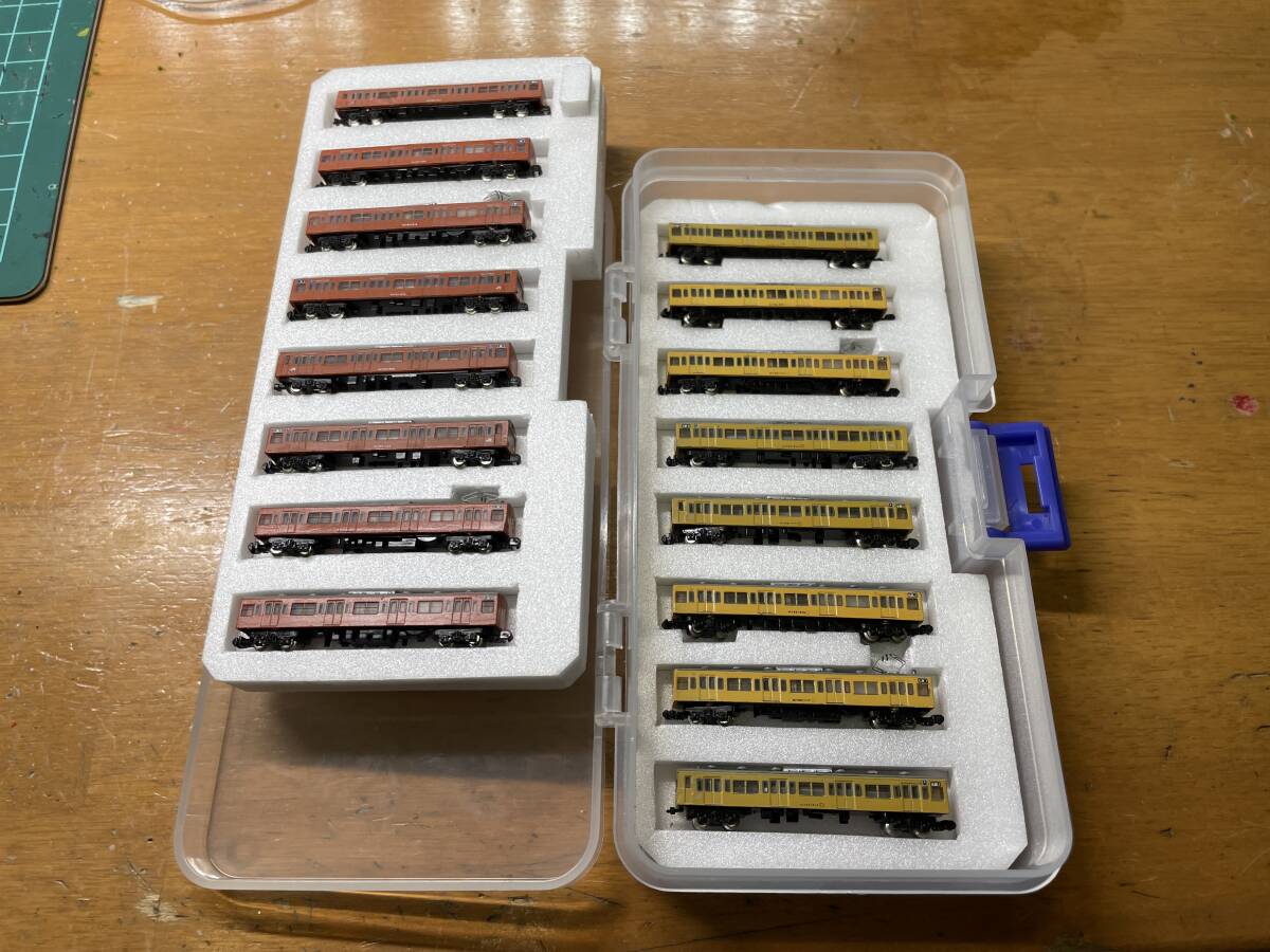 Tゲージ】栄進堂 1/450 103系通勤電車16両他 ジオラマ、線路、パワー