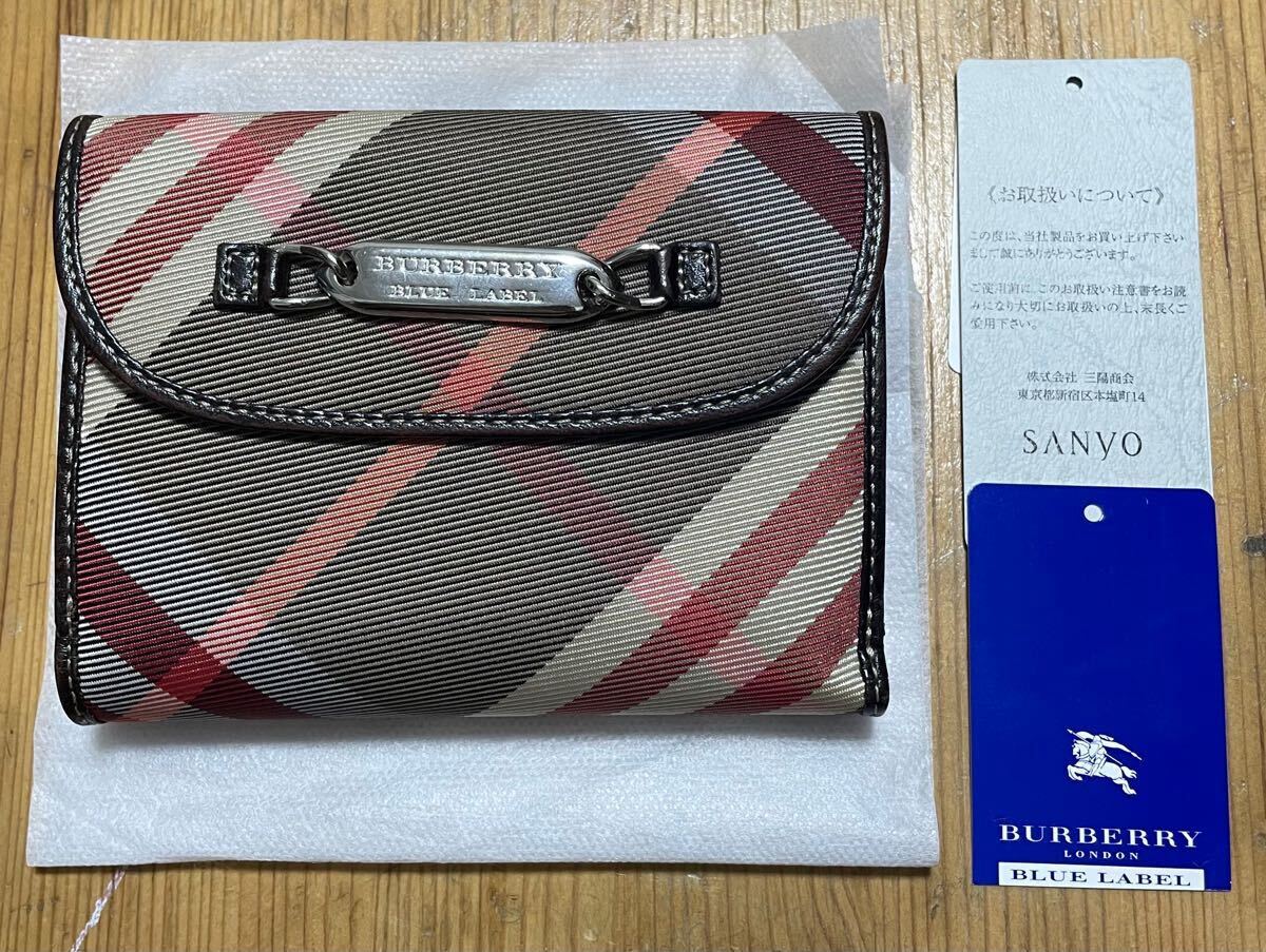 品 2つ折り 財布 BURBERRY バーバリー BLUE LABEL ブルーレーベル 三陽 