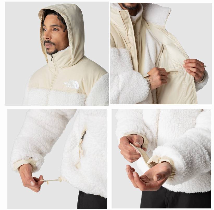 ◆お正月出品◆新品 3XLサイズ ノースフェイス ボアパイル ヌプシ グースダウンジャケット 白 The North Face Retro Sherpa Nuptse Jacket _9