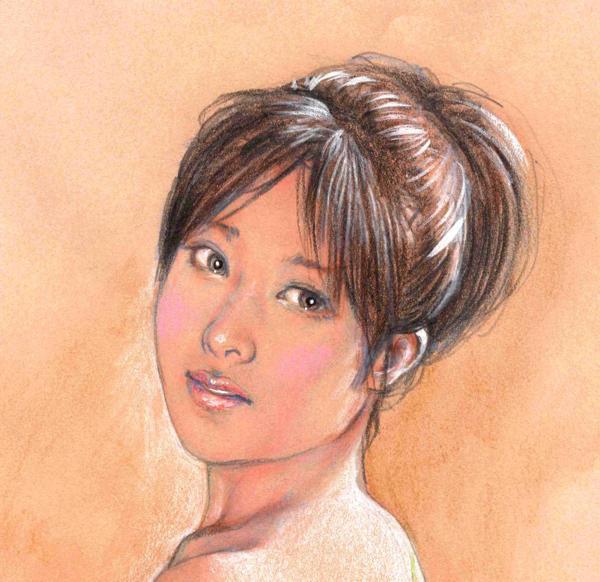 最落なし100円出品！ 石川吾郎 パステル美人画 版画 裸婦069(パステル