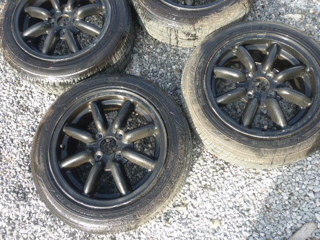 BR ブラックレーシング　6J14　＋40　ダンロップ　155/65R14　2019年製　タイヤ　4本 ブラックレーシング 14インチ BR Yahoo ホイール 自動車