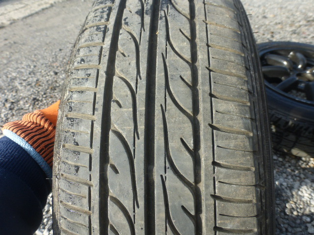 BR ブラックレーシング　6J14　＋40　ダンロップ　155/65R14　2019年製　タイヤ　4本 ブラックレーシング 14インチ BR Yahoo ホイール 自動車