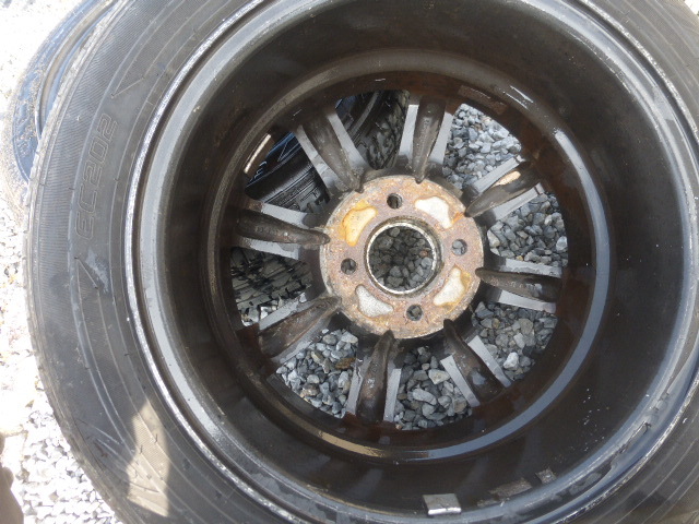 BR ブラックレーシング　6J14　＋40　ダンロップ　155/65R14　2019年製　タイヤ　4本 ブラックレーシング 14インチ BR Yahoo ホイール 自動車