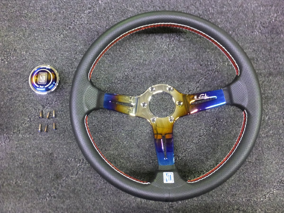 綾*鷹様 NARDI ステアリング・ハンドル Z5 レザー ウッド ホーンボタン