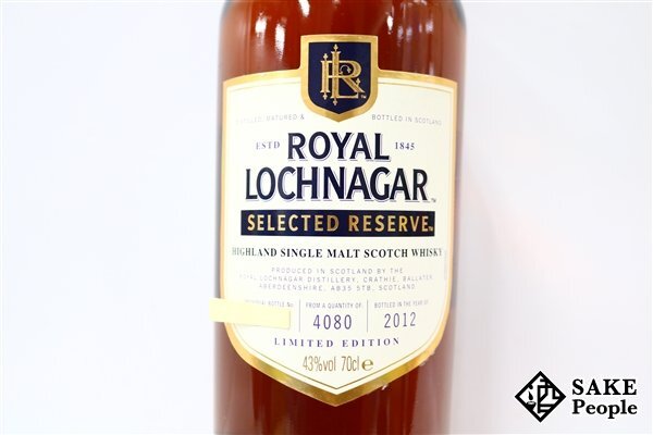 ◇注目! ロイヤル・ロッホナガー セレクテッド リザーブ リミテッド エディション 2012 シングルモルト 700ml 43％ スコッチ 750ml ◇注目! ロイヤルロッホナガー 同梱OK商品ROYAL 木 値下げしました