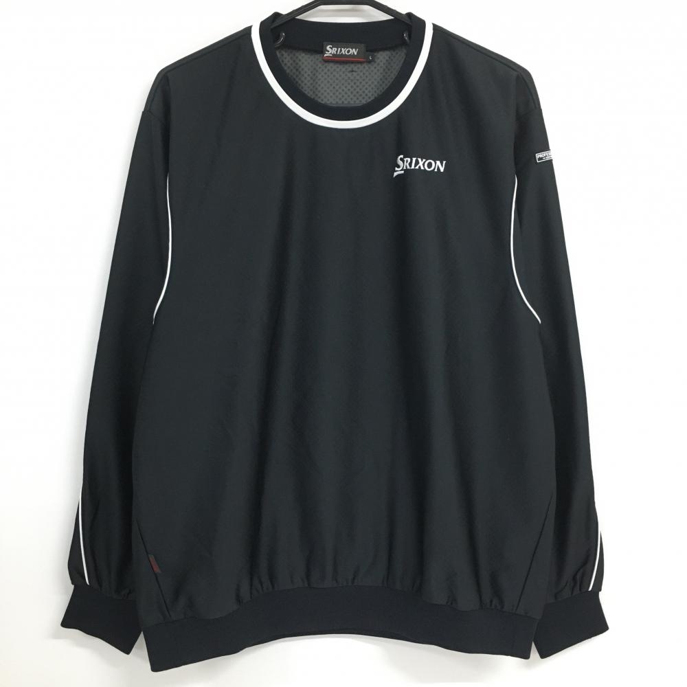 美品】スリクソン スニード 黒×白 パイピンクライン 裏起毛 ブルゾン