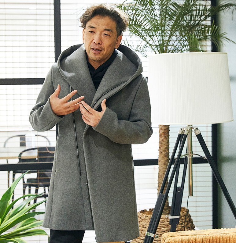 極美品☆定価14.3万円　ジュンハシモト カシミヤラップコート　サイズ３(M） 極美品☆junhashimotoジュンハシモト 定価14.3万 C03 H3 カシミヤ